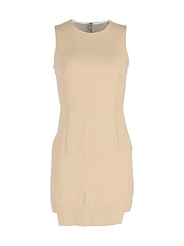 Acne Acne Studios Sleeveless Mini Dress in Beige Wool (view 1)