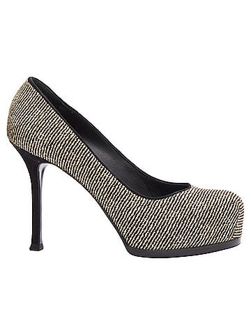 Saint Laurent Yves Saint Laurent Tribtoo wool tweed platform heel pump (view 1)