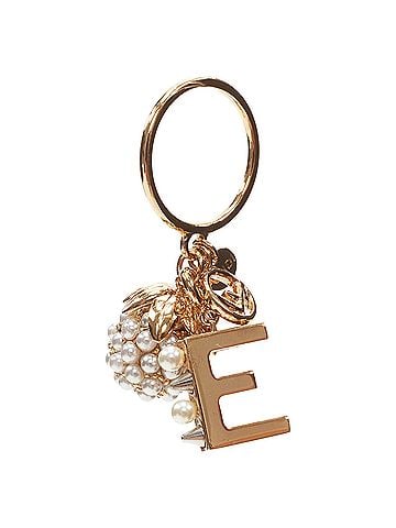 Fendi Fendi tone E alphabet pearl spike embellished berry charm ring (view 1)