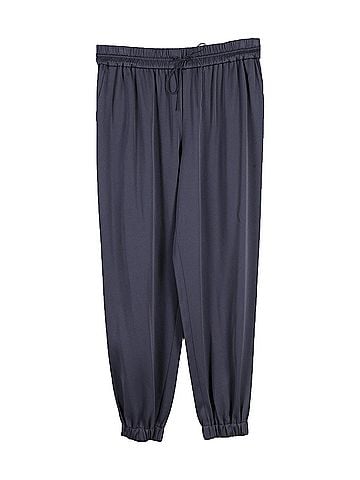 Jason Wu Jason Wu Drawstring Pants in Navy Blue Silk  (view 1)