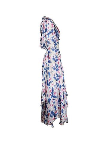 Isabel Marant Isabel Marant Namala Cutout Printed Dress in Multicolor Silk (view 2)