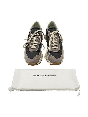 Common Projects Common Projects Track Classic Low Top Sneakers in Grey Suede (view 2)