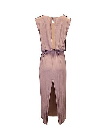 Acne Acne Studios Tie Waist Maxi Dress in Pink Polyester (view 2)