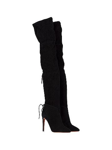 Aquazzura Aquazzura Giselle Over-The-Knee Boots in Black Suede (view 2)
