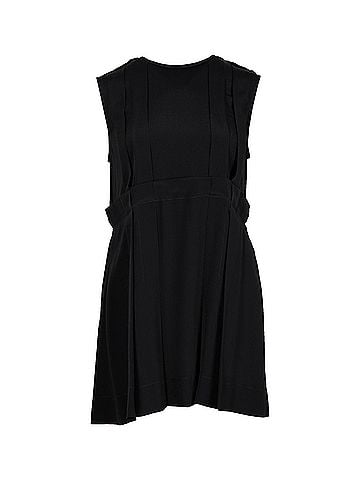 MARNI Marni Pleated Mini Dress in Black Acetate (view 1)
