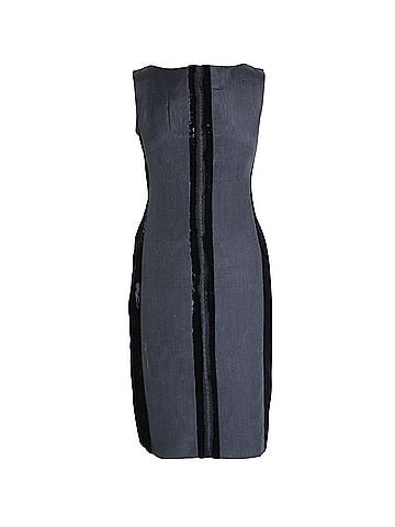 Alberta Ferretti Alberta Ferretti Sleeveless Sheath Dress in Grey Acetate (view 1)