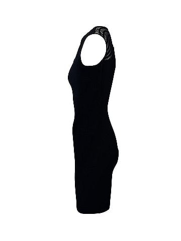 Stella McCartney Stella Mccartney Ripple Sleeveless Knit Sheath Dress in Black Wool (view 2)