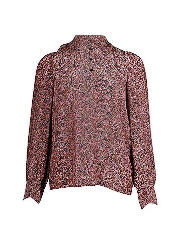 Vanessa Bruno Vannessa Bruno Ned Floral-Print Blouse in Pink Silk (view 1)