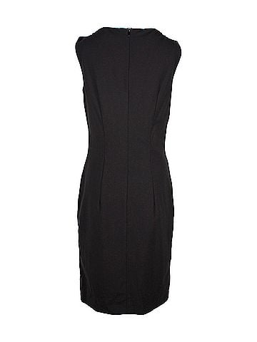 HUGO BOSS Boss Hugo Boss Dirusa Crewneck Sleeveless Pencil Dress in Black Wool (view 1)