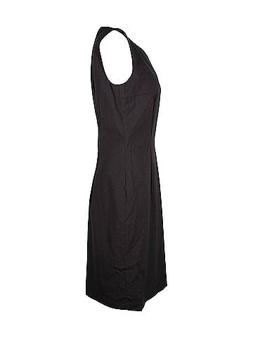 HUGO BOSS Boss Hugo Boss Dirusa Crewneck Sleeveless Pencil Dress in Black Wool (view 2)