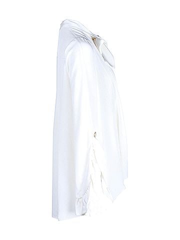 Peter Pilotto Peter Pilotto Tie-Neck Button-Up Shirt in Cream Silk (view 2)