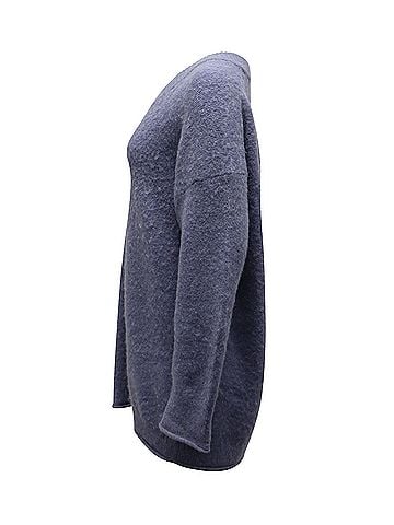 Acne Acne Studios Keandra V Neck Sweater in Blue Nylon (view 2)