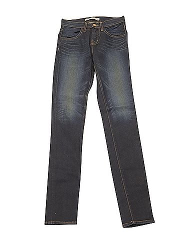 J Brand J Brand Maria Skinny Jeans in Dark Blue Cotton (view 1)