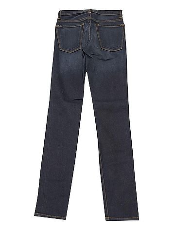 J Brand J Brand Maria Skinny Jeans in Dark Blue Cotton (view 2)