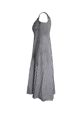 A.L.C. A.L.C. Arsenio Off The Shoulder Striped Poplin Midi Dress in White Cotton (view 2)
