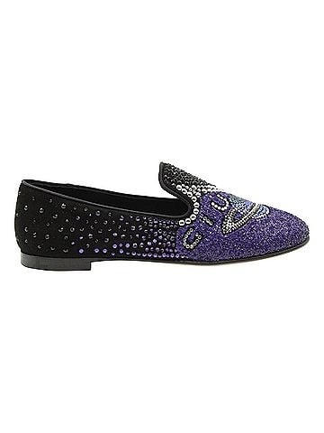 Giuseppe Zanotti Giuseppe Zanotti Crystal Embellished Uranus Smoking Slippers in Black Suede  (view 1)