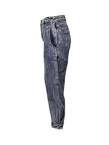 Ulla Johnson Ulla Johnson Brodie High Rise Tapered Jeans in Blue Cotton (view 2)