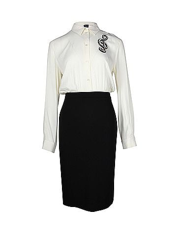 Moschino Boutique Moschino Music Midi Dress in White Triacetate (view 1)