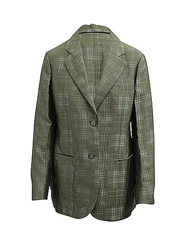 Giorgio Armani Giorgio Armani Checkered Single Breasted Blazer in Multicolor Polyester (view 1)