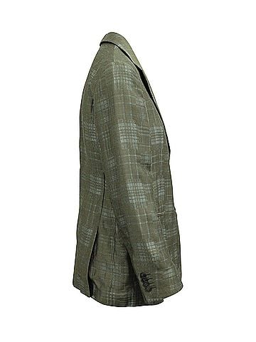 Giorgio Armani Giorgio Armani Checkered Single Breasted Blazer in Multicolor Polyester (view 2)