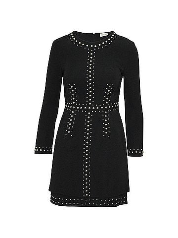 A.L.C. A.L.C. Madison Studded Cocktail Mini Dress in Black Viscose (view 1)