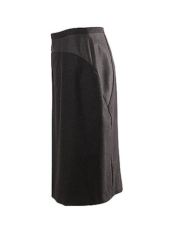 maxmara Max Mara Midi Pencil-cut Suit Skirt in Black Wool  (view 2)