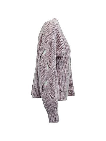 Jonathan Simkhai Jonathan Simkhai Reagan Cardigan in Pink Wool (view 2)