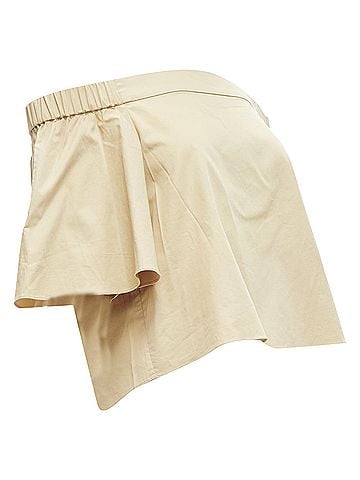 Tibi Tibi cotton off shoulder bell sleeves cropped top (view 1)