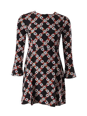 Sandro Sandro Paris Rony Floral Dress in Multicolor Silk (view 1)