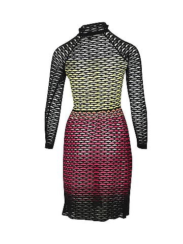 Missoni Missoni Perforated Knit Dress in Multicolor Polyester (view 2)