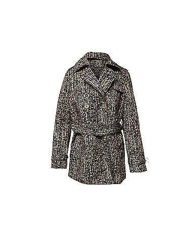 Michael Kors Michael Kors Printed Trench Coat in Brown Polyester (view 1)