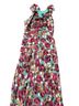 Saloni 100% Rayon Multi Color Saloni Floral Ruffle Midi Dress in Multicolor Rayon Size S - photo 1