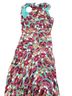 Saloni 100% Rayon Multi Color Saloni Floral Ruffle Midi Dress in Multicolor Rayon Size S - photo 2