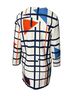 Rejina Pyo 100% Other White Rejina Pyo Lightweight Geometric Print Coat in White Viscose Size S - photo 2