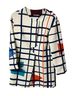 Rejina Pyo 100% Other White Rejina Pyo Lightweight Geometric Print Coat in White Viscose Size S - photo 3