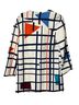 Rejina Pyo 100% Other White Rejina Pyo Lightweight Geometric Print Coat in White Viscose Size S - photo 4