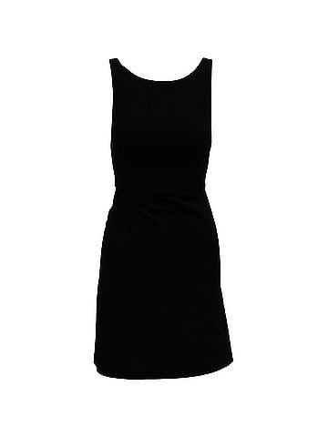 Theory Theory Sleeveless Mini Dress in Black Triacetate (view 1)