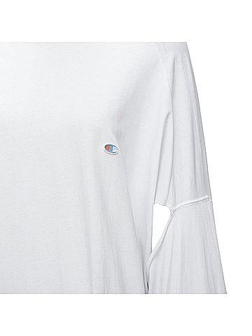 Vetements Vetements logo tape deconstructed cut out sleeve sweater (view 2)
