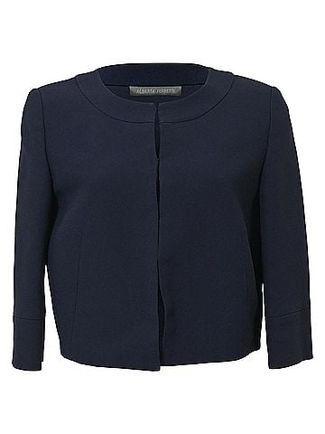 Alberta Ferretti Alberta Ferretti Bolero in Navy Blue Rayon (view 1)