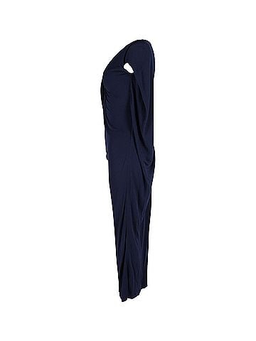 Peter Pilotto Peter Pilotto Draped Sleeveless Gown in Navy Blue Cotton (view 2)