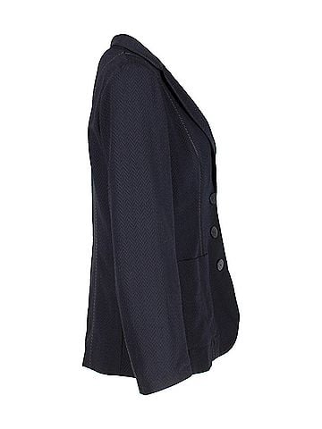 Giorgio Armani Giorgio Armani Single-Breasted Blazer in Navy Blue Viscose  (view 2)