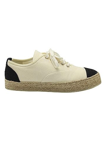 Chanel Chanel Riviera Espadrille Sneakers in White Canvas (view 1)