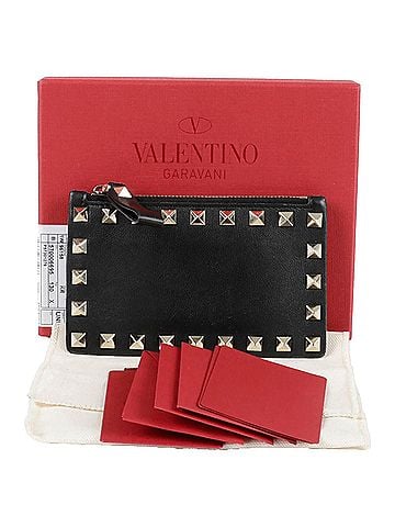 Mario Valentino Rockstud Zip Cardholder (view 1)