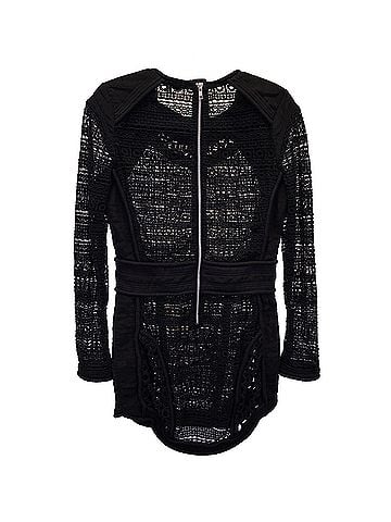 IRO Iro Castely Lace Mini Dress in Black Cotton (view 2)