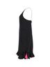 Joseph 100% Silk Black Joseph Cross-Back Two-Tone Hem Dress in Black Silk Size 12 - photo 2
