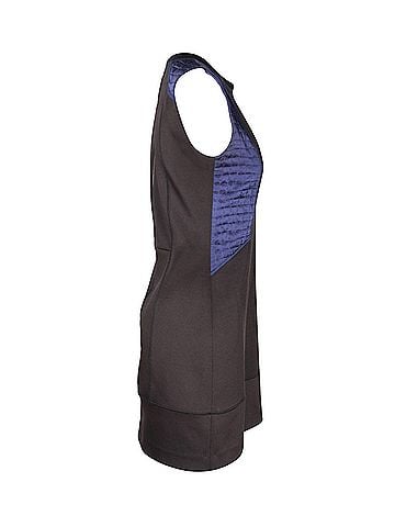 Sandro Sandro Colorblock Pattern Mini Dress in Black Polyester (view 2)