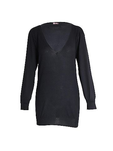 Stella McCartney Stella McCartney V-neck Sweater in Black Cashmere Silk (view 1)