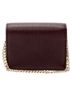 Gucci 100% Leather Burgundy Gucci 570660 Zumi burgundy red GG Horsebit bi-fold wallet on chain mini bag One size - photo 5