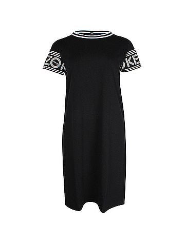 Kenzo Kenzo Logo Printed T-shirt Dress in Black Cotton (view 1)