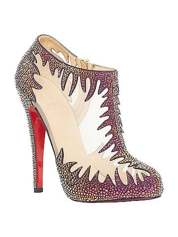 Christian Louboutin Christian Louboutin Marale Boot 140 Suede Vulcano strass crystal mesh EU38 (view 1)